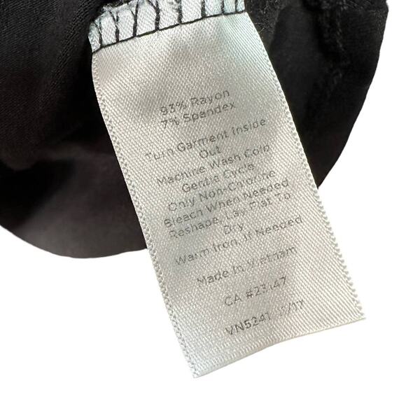 TALBOTS Womens Small Black Jersey Knit Short Sleeve Tie Back T-Shirt Swing Dress - Picture 7 of 8